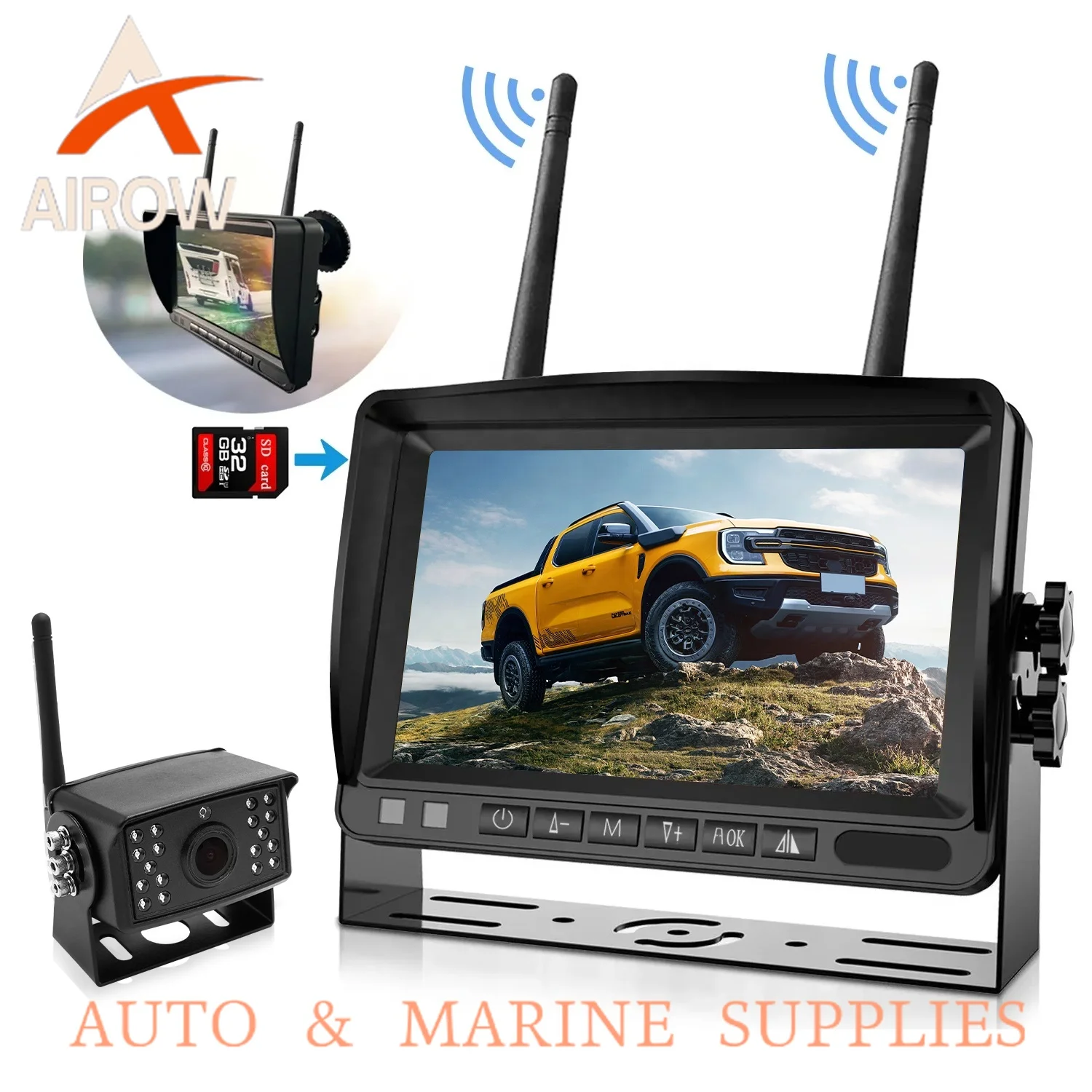 Airow auto GreenYi  Wireless Backup Reverse Camera 7