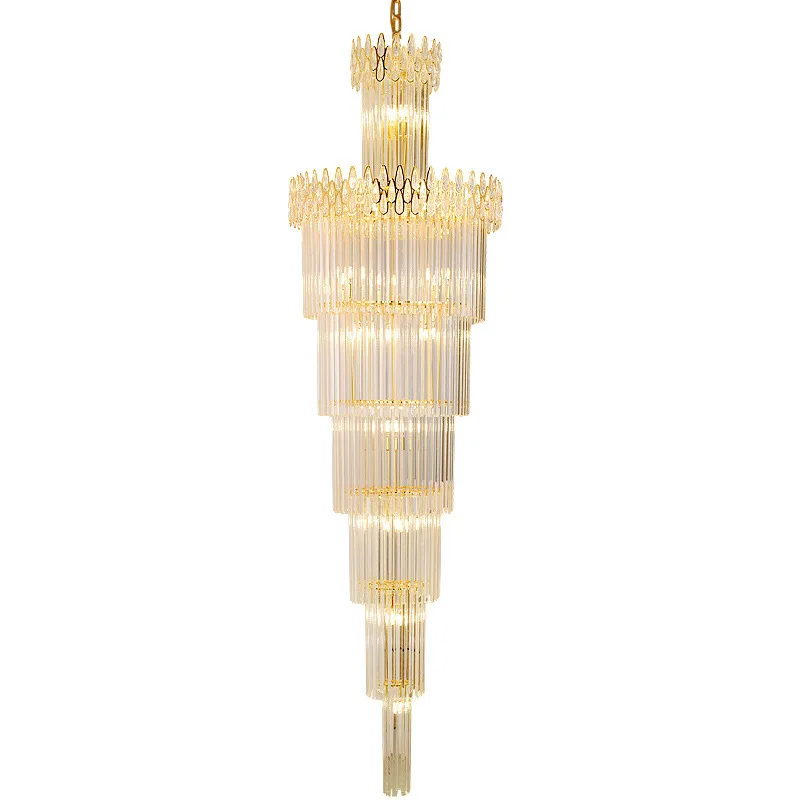 

High-end, chandelier, modern, light luxury, villa, living room, crystal
