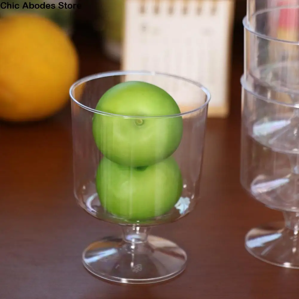 

20pcs Multipurpose Plastic Disposable Dessert Cup Hard Durable Pudding Cup Transparent Cupcake Cup Wedding