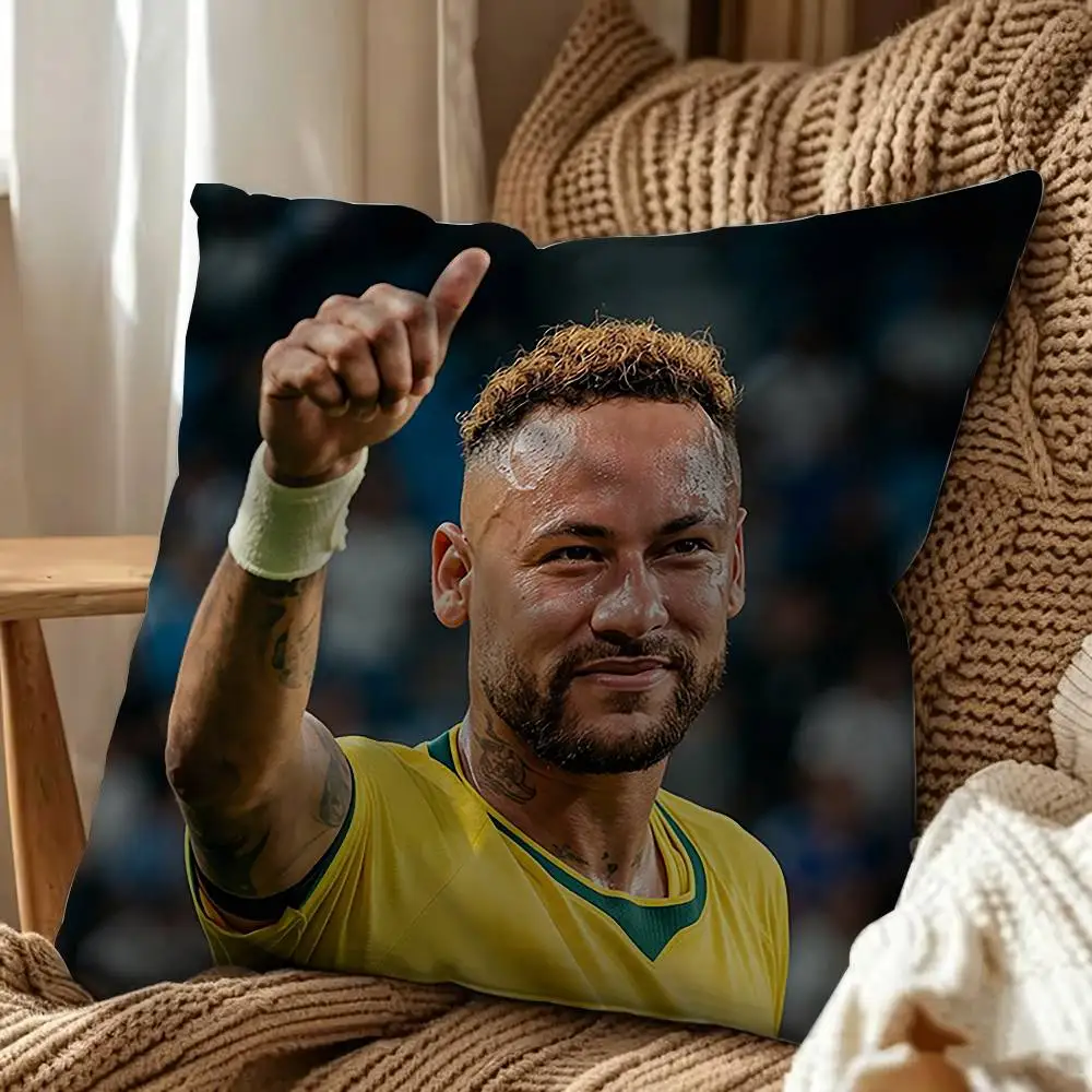 Cross N-Neymar Jesus Square Double-Sided Printed Pillow Case Sofa Cushion Cover Bedroom Bedside Decor