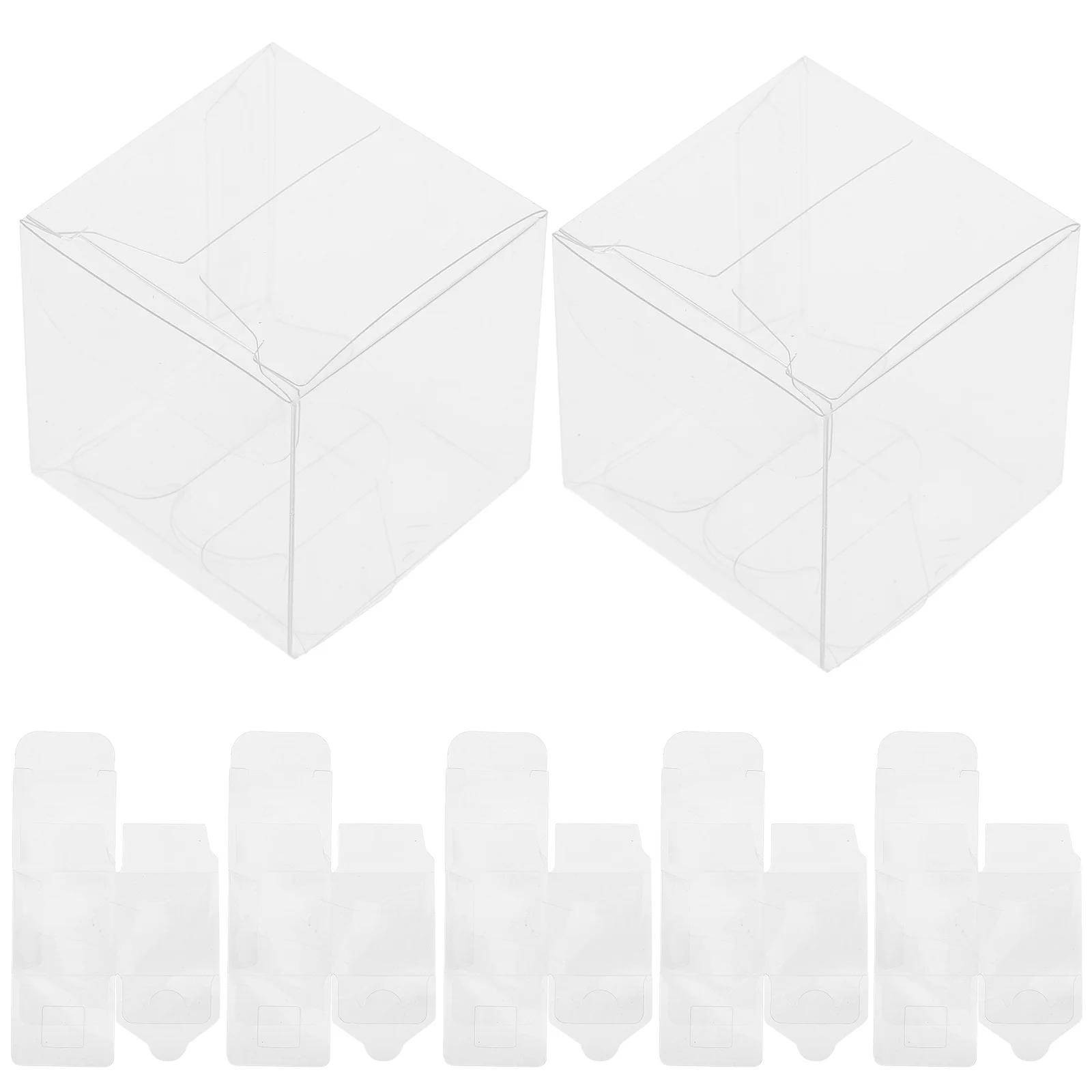 

25Pcs Clear Plastic PVC Packing Box Sturdy Transparent for Candy Chocolate Jewelry Wedding Party Shower Gifts