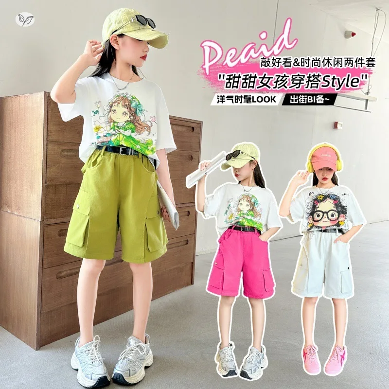 

Girls' Summer Shorts, Cargo Shorts, Teen Outdoor Beachwear, Casual Pants, Kids' Shorts