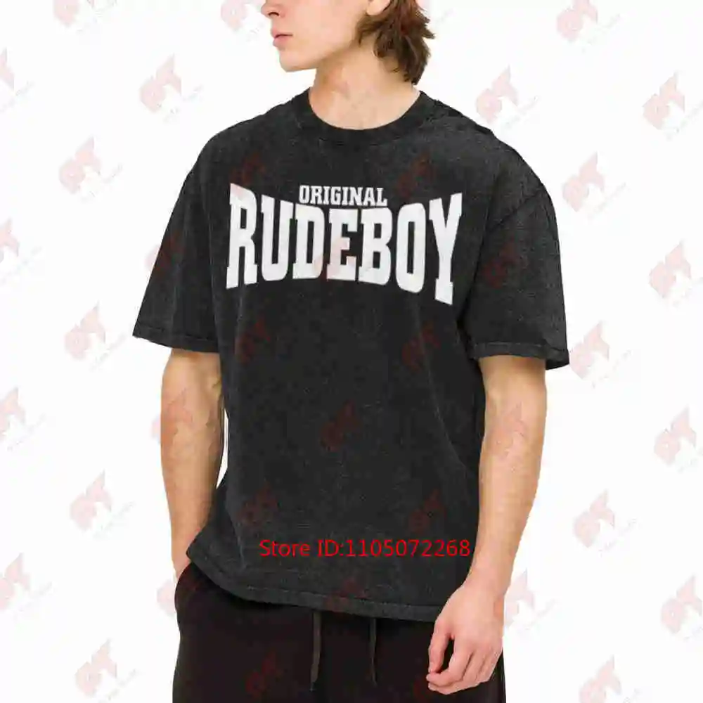 Ska Two Tone Rude Boy Reggae Original Rudeboy Vintage Washed Tee Pure Cotton T-Shirt