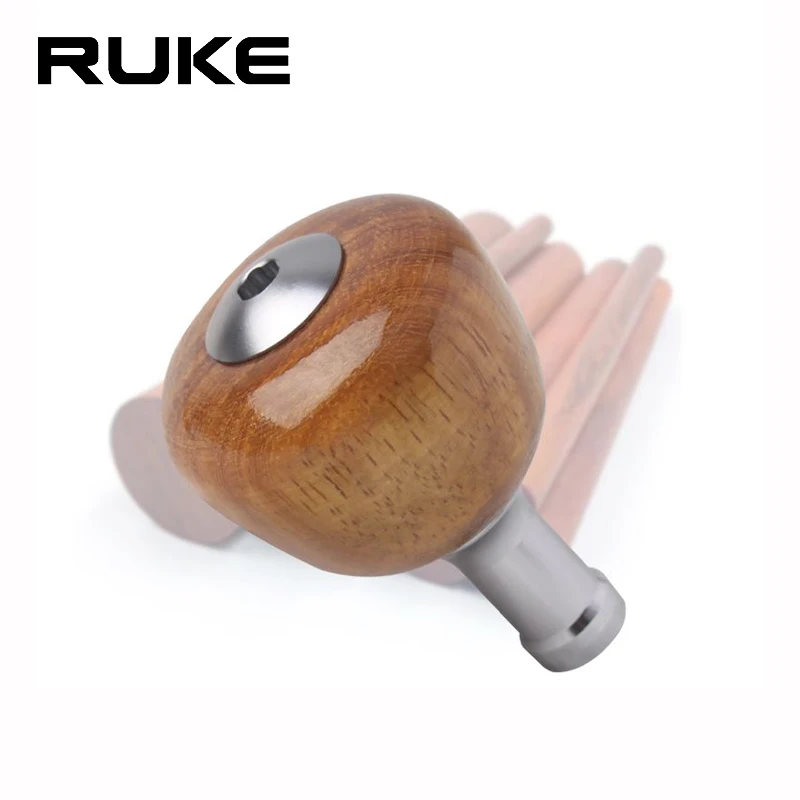 

Ruke 1pc Fishing Reel Handle Wooden Knob For Dai/Shim Reel Accessory Red Sandalwood Materials For S/D Casting And Spinning Reel