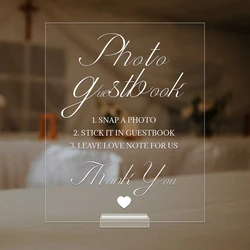 Acrylic Sheet Clear Square Panel Board With Stand Table Sign for Wedding Birthday Guestbook DIY Display Projects Craft Gift