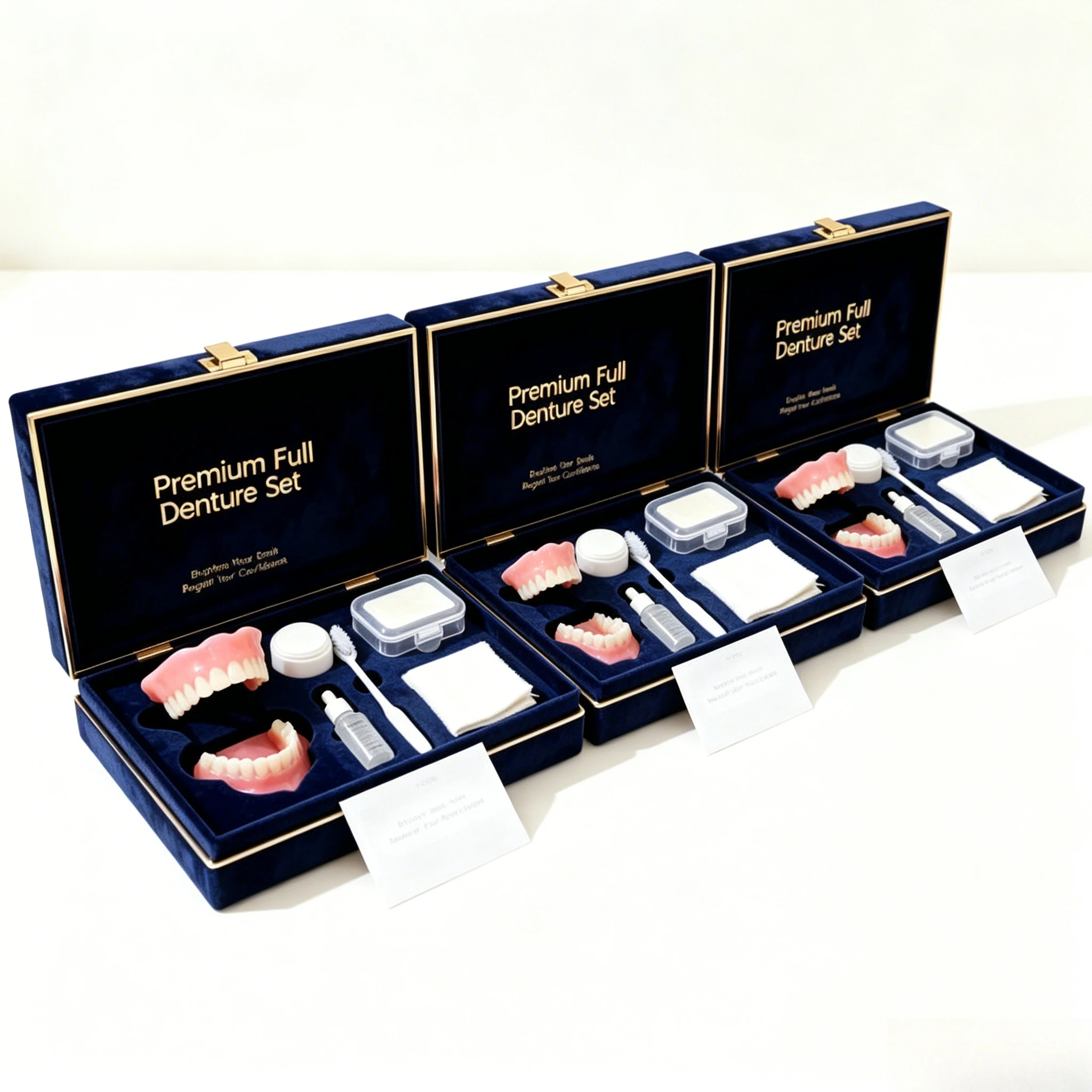 Comfort Fit Siliconen Prothese Set Volledige Set Boven- en Ondergebit Realistische Glimlach Veneers Dagelijks Gebruik