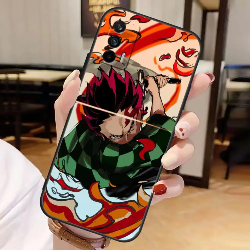 Anime Demon Slayer Tanjiro Funda Case For Realme GT 2 Pro Master Neo2 NARZO 50 50I 50A C35 C33 C31 C30 C21 C15 V25 Case Shell