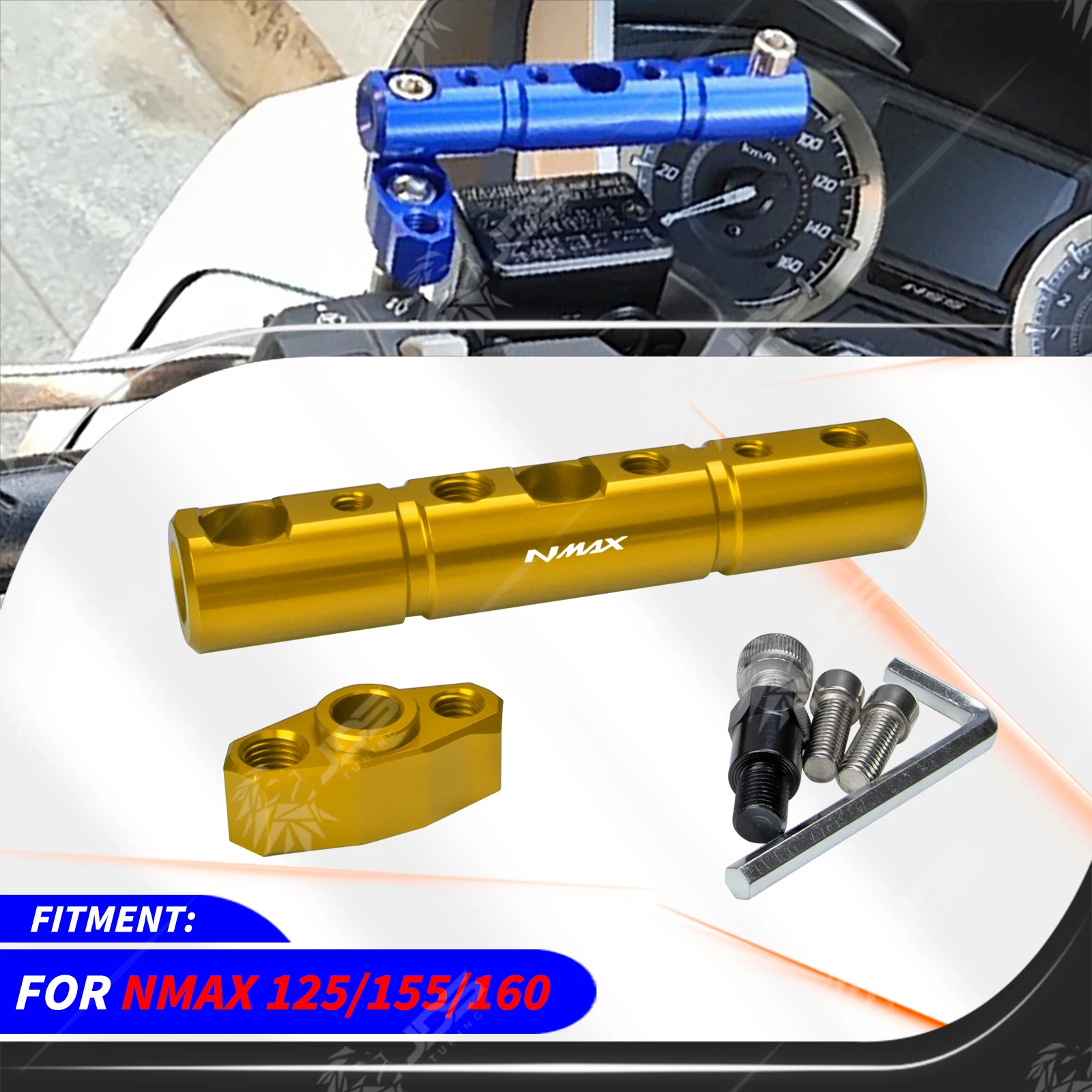For YAMAHA NMAX 125/155/160 Multifunction Cross Bar Handlebar Crossbar Phone GPS Extension Holder Accessories Parts