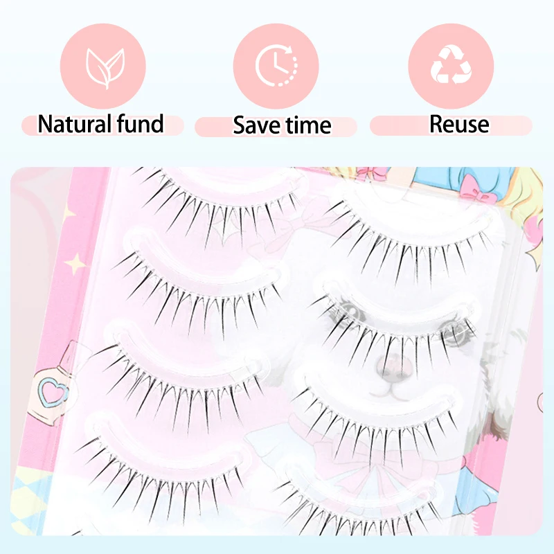 5Pairs Kurze Wimpern Falsche Wimpern Auge Gefälschte Wimpern Wimpern Verlängerung Natürliche Set Wispy Wimpern Liefert Werkzeuge Schönheit Make-Up