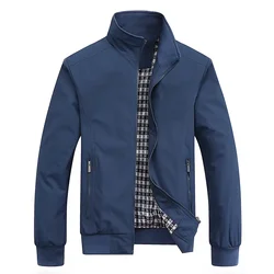 Coats Men Jackets Stand Collar Coat Casual Loose Splice Simple Zipper Jacket Outerwear Solid Open Stitch Autumn Winter
