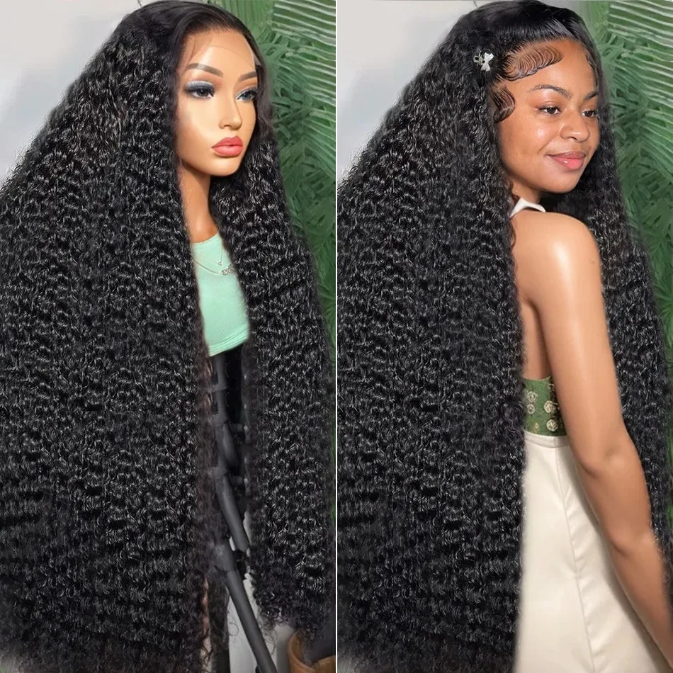 250 Density 30 40 Inch Deep Wave Lace Frontal Human Hair Wig 13x4 13x6 HD Transparent Lace Front Wig PrePlucked For Women