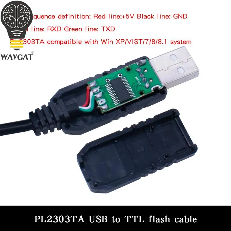 Модуль кабеля PL2303 USB к UART TTL FT232RL PL2303HX, модуль адаптера последовательного порта TTL RS232, кабель для загрузки CH340