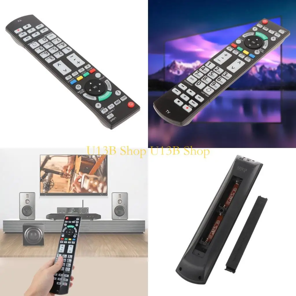 U13B Universal Remote Lightweight Anti Slip Home Remote Replace for PanasonicTX-L42ETW50 TX-P50VT50B Accessory