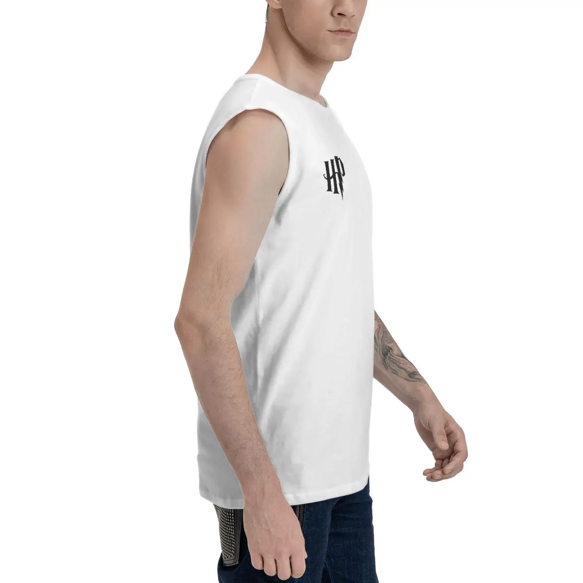 Harry Potter Men's 100% Cotton Sleeveless T-Shirt Top