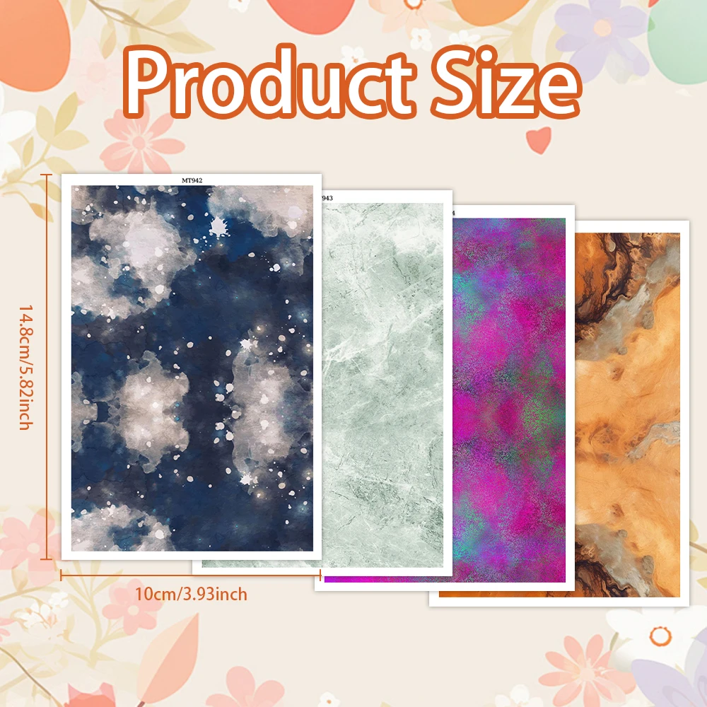 Shinning Abstract Ink Color Soft Ceramic Earrings Water Soluble Disposable Sticker for Diy Jewelry Making Decal