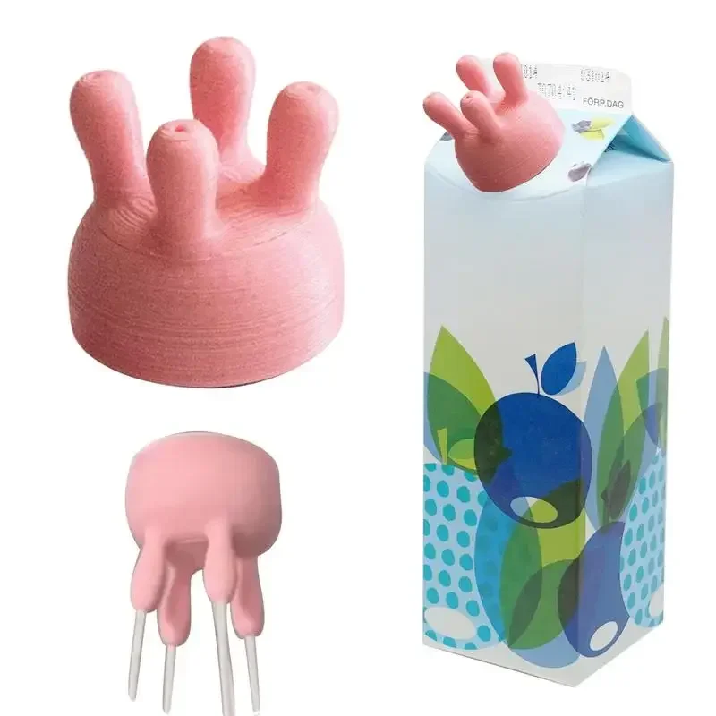Funny Pouring Milk Bottle Cap Carton Cap Cute Cartoon Milk Diverter Dust-proof Leak-proof Milk Pour Spout Covers For Kids - Detail 1