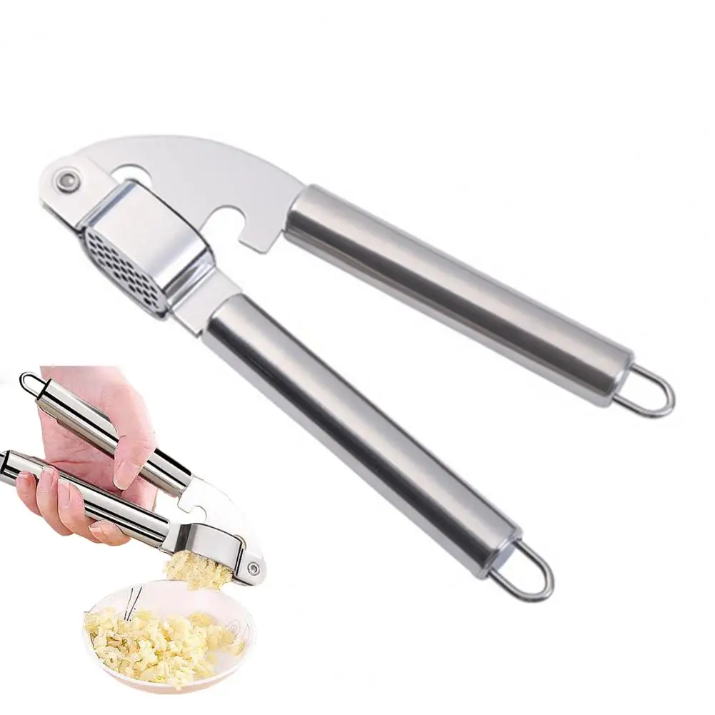 

Garlic Press Stainless Steel Mincer Tool Large Chamber Crushes Garlics Nuts Garlic Manual Smasher Squeezer Kitchen Gadget