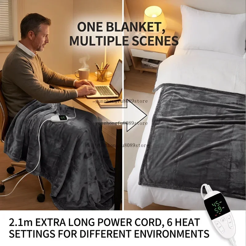 220V 150W 150x180cm Heated Warm Blanket Electric Blanket Flannel Single And Double Sofa Electric Blanket For Multi Scenario Use