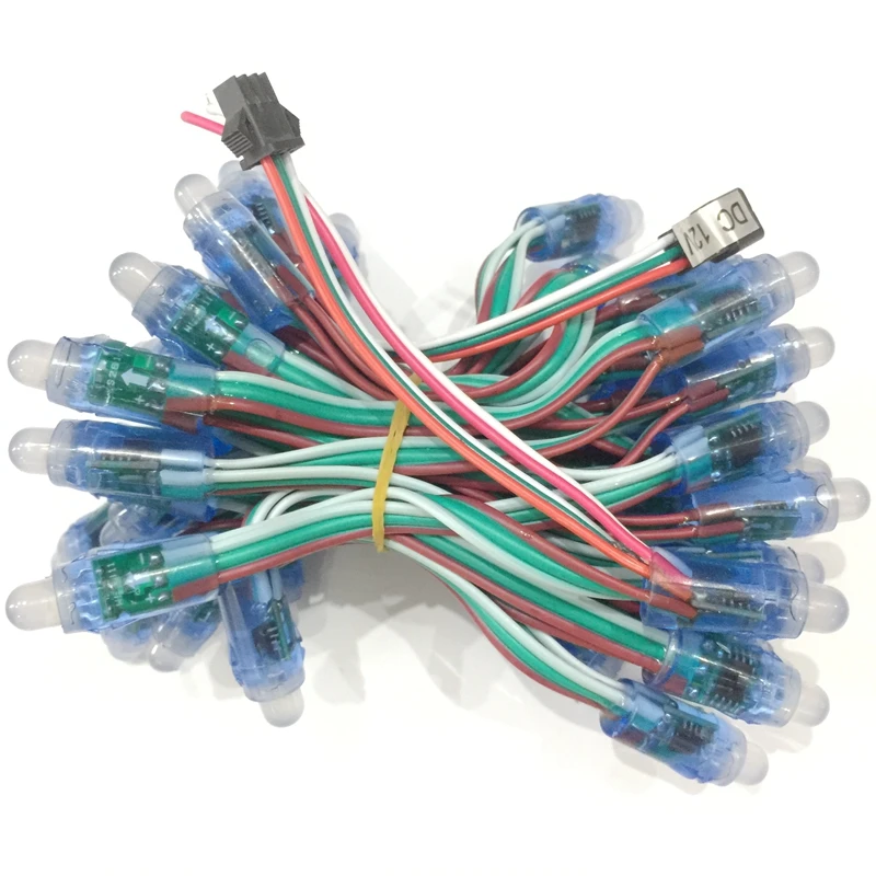 Imagem -02 - Rgb Conduziu a Corda Clara 1000 Pcs dc 5v 12v Ws2811 12 mm Cor Cheia Ip68 Impermeável para a Propaganda ao ar Livre Ws2811 ic