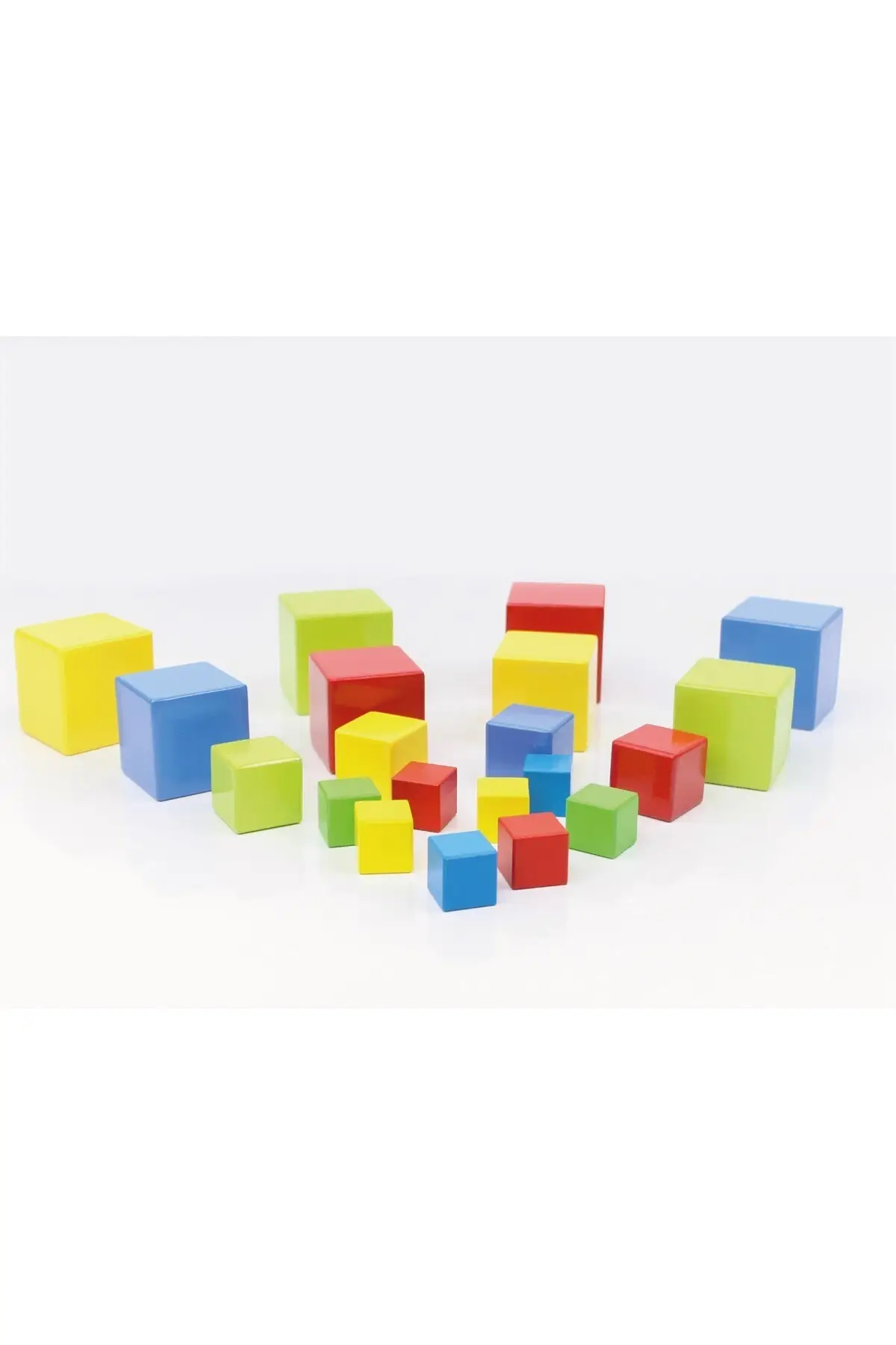 Wooden Cubes Set Color and Shape Toy Balance Blocks Special Training Material Big Small Arranging