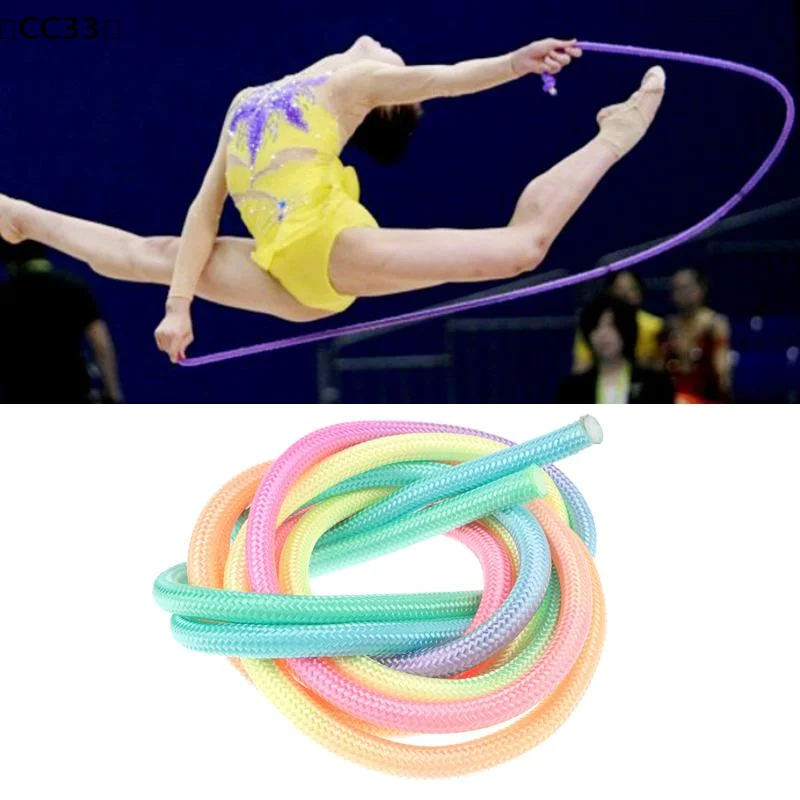 3M Gymnastik-Seil, Springseil, Fitness, Regenbogenfarben, Sport-Trainingsseil, Rhythmische Gymnastik, Seil, Sportgerät〔CC33〕