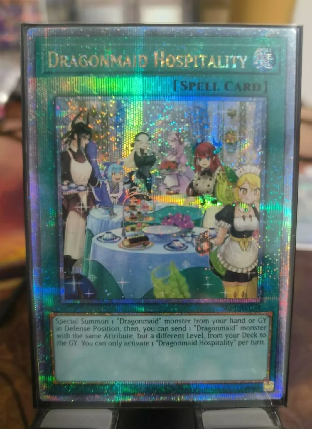 Yugioh KONAMI Duel Monsters SLF1-AE074 Dragonmaid Hospitality 25th Quarter Century Secret Asian English Collection Mint Card