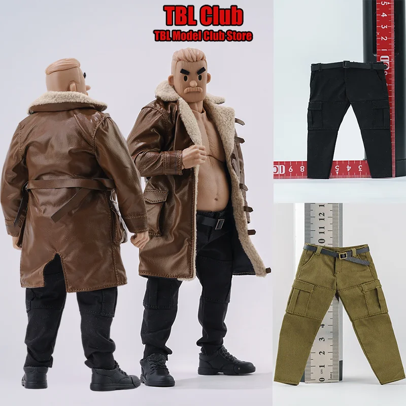 

1/12 1/10 Scale Green/Brown Tactical Cargo Pants Brown Fur Collar Coat Male Clothes For ADAM NT-03 6-inch Action Figure Soldier