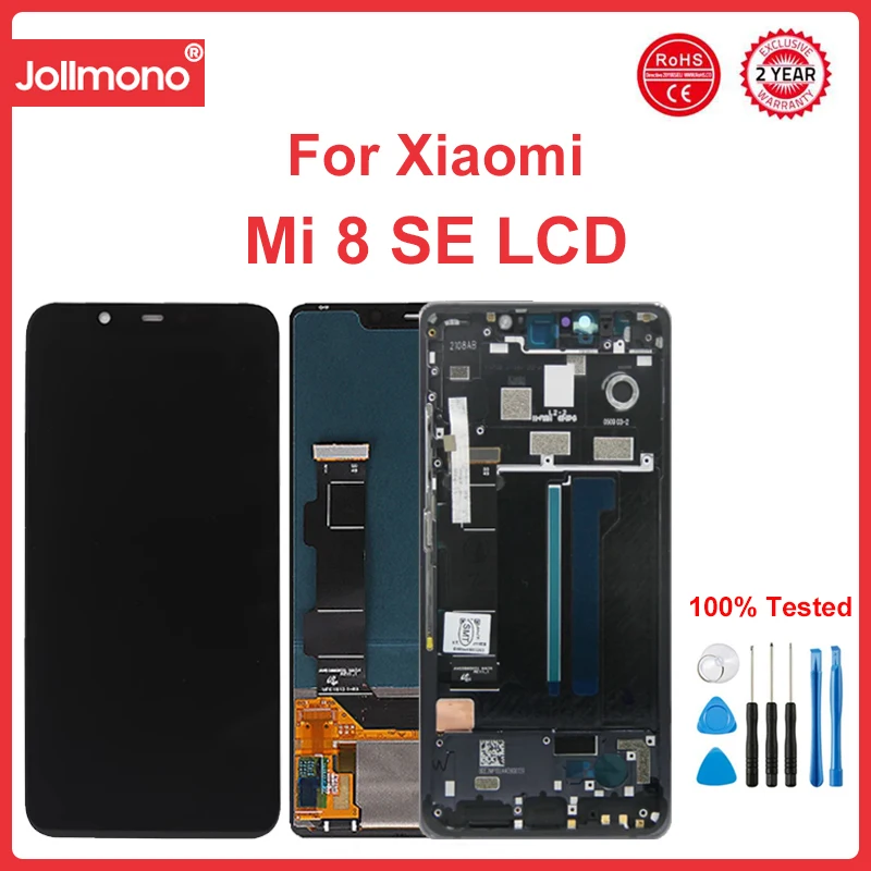 

5.88" Mi 8 SE Mi8 SE MI8SE Display Screen With Frame, for Xiaomi Mi 8 SE Lcd Display Touch Screen Digitizer Assembly Replacement