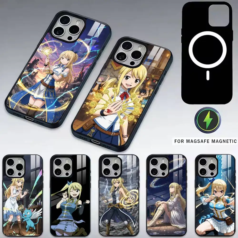 

Anime Fairy Tail L-Lucy Phone Case For iPhone17,16,15,14,13,12,11 Plus,Pro Magnetic with Magsafe Wireless Charging