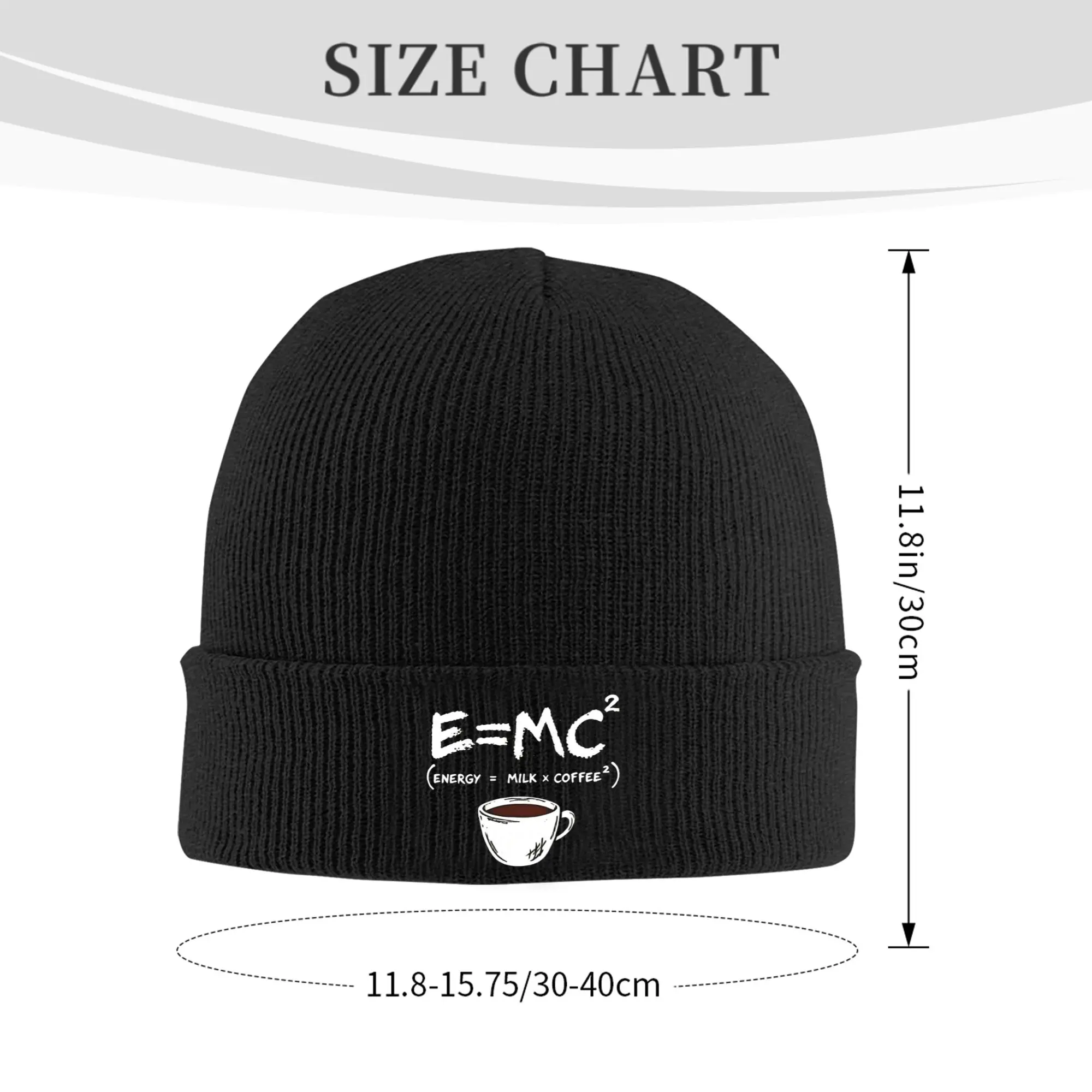 Formula Science Coffee E MC Equation Energy Milk Coffee Winter Skullies Beanies Hat Warm Knitted Hats Bonnet Caps for Women Men