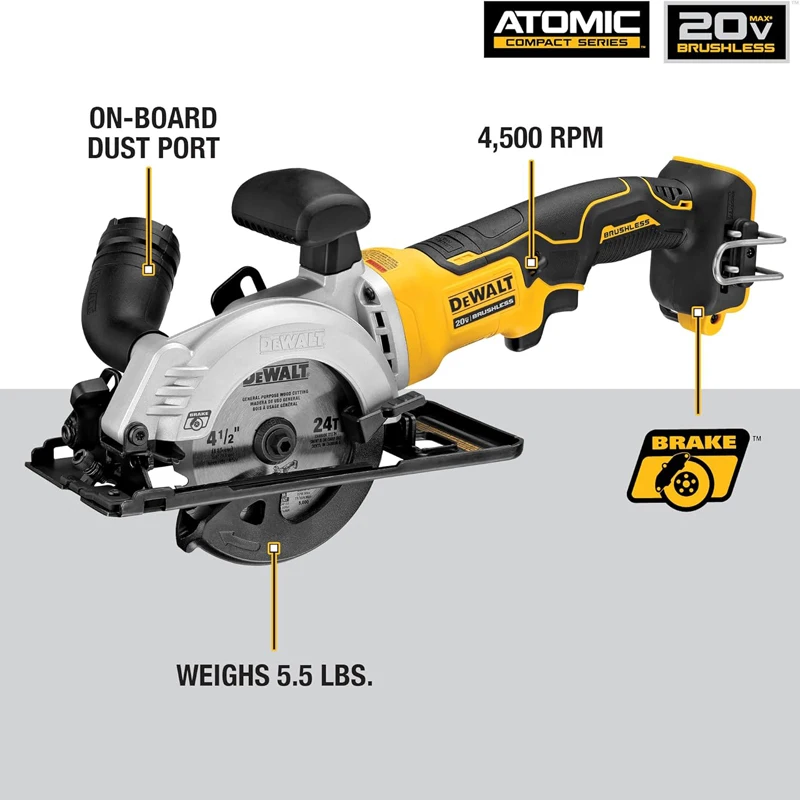 Imagem -03 - Max Serra Circular 41 sem Escova sem Fio Rápido Suave Corte Carpintaria Ferramentas Elétricas Dewalt-dcs571 20v