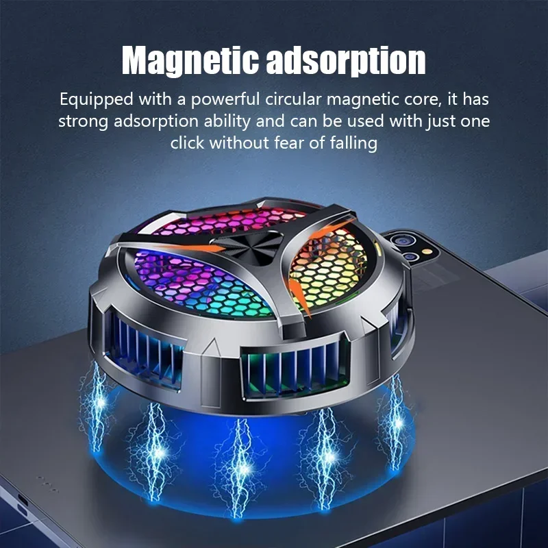 Gaming Mute Fan Phone Magnetic Cooler For iPad iPhone PUBG Gamer Tablet & Aluminum Laptop Tablet Stand Radiator Peltier Cooler