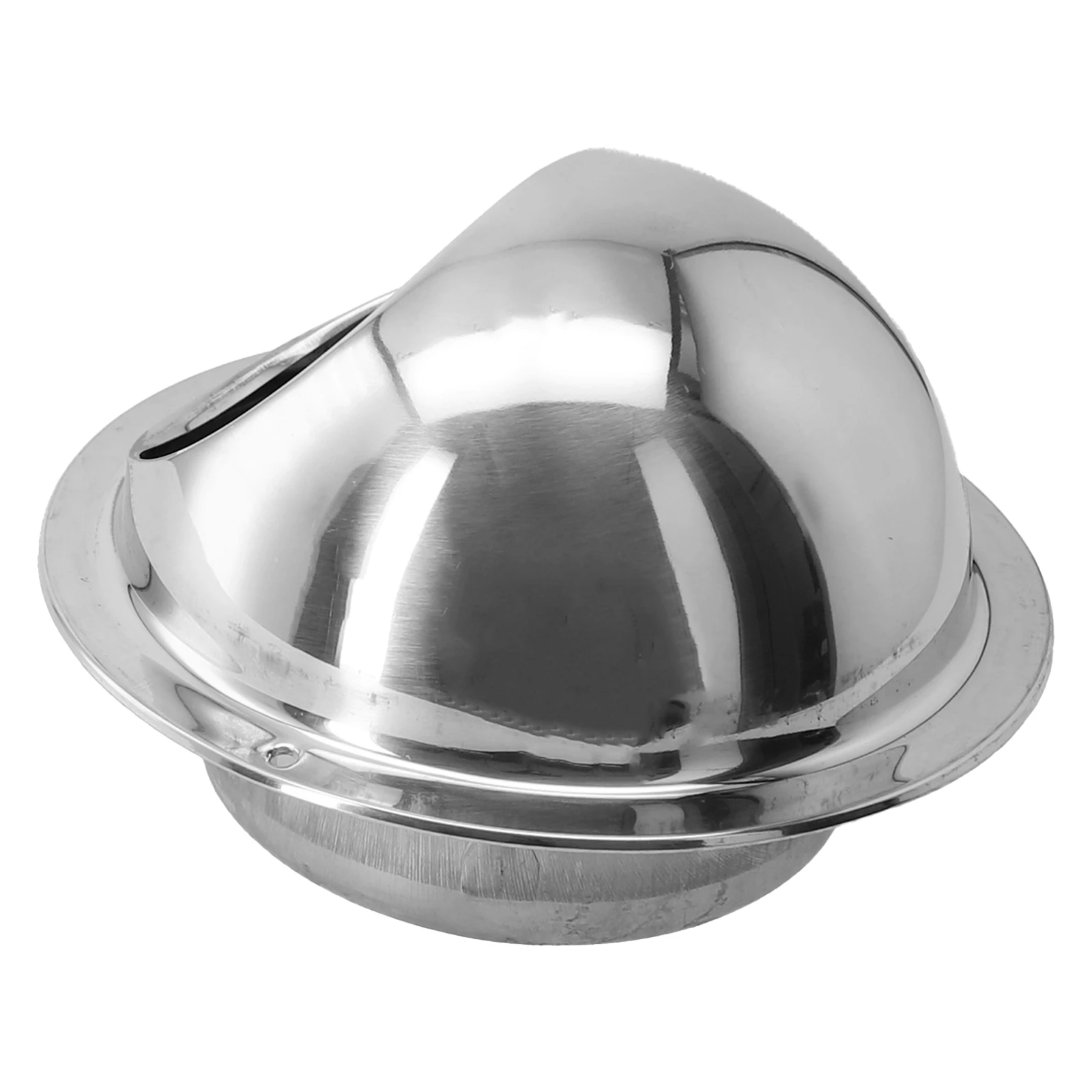 1pc Stainless Steel Vent Cap Exterior Wall Air Outlet Grille Round Heating Cooling Vent Cover Hemispherical Hood Design