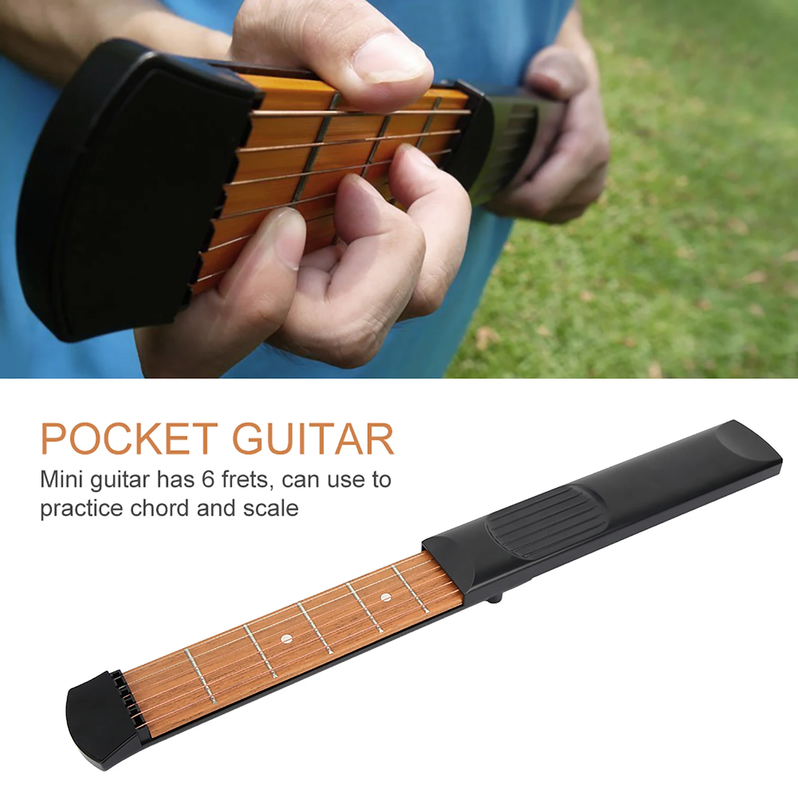 6 Fret Guitar Practice Tool Guitar Chord Practice Tool Portable Mini 6 Fret Guitar Practice Hands Training Tool Chord Trainer