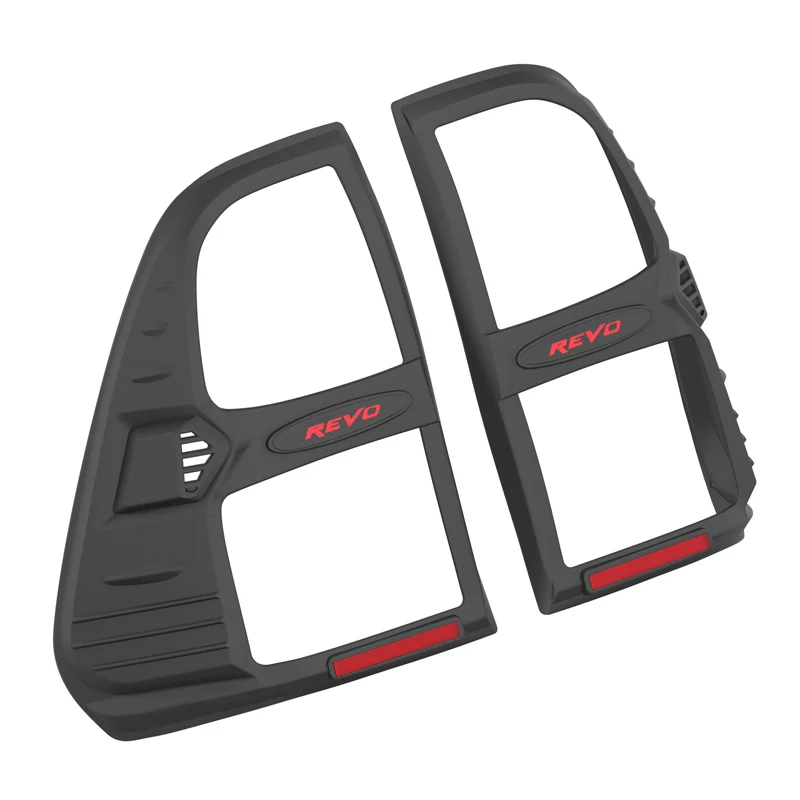 Accesorios Hilux REVO Tail Light Cover For Toyota Hilux 2015-2020 ABS Black Matte Decoration Car Exterior Rear Lamp Hoods