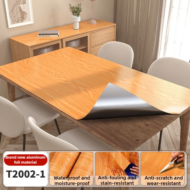 

60/45x10m Roll Wood Grain Self-Adhesive Wallpaper, Waterproof Peel and Stick Wall Film for Living Room Walls Furniture Cabinet