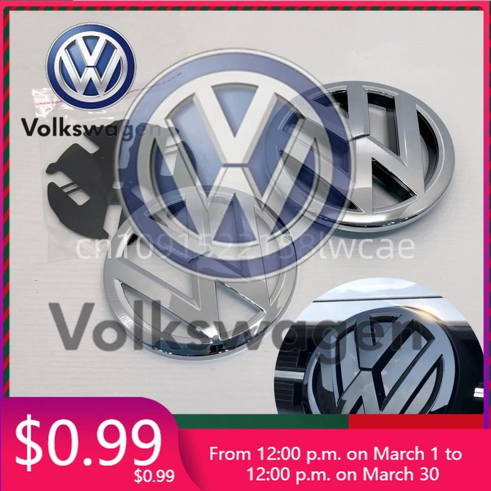 

Наклейка на автомобиль VW Volkswagen, 3D ABS, эмблема на переднюю решетку, значок на багажник для Volkswagen Polo 2011-2013, 6R0853600A, 35D85