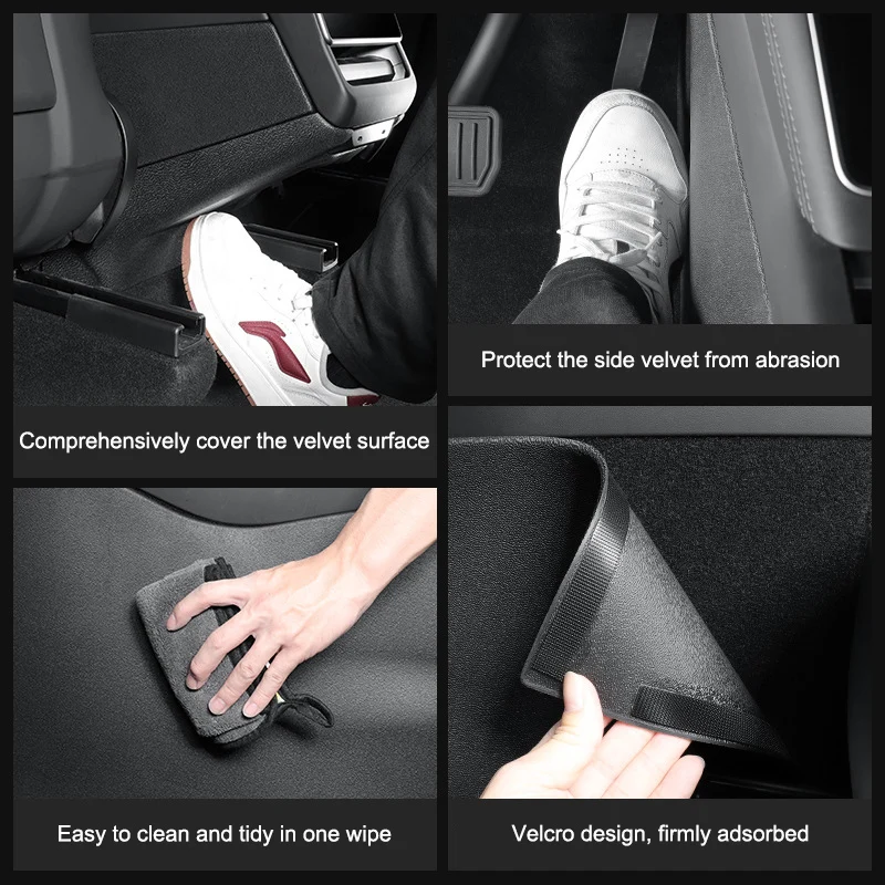For Tesla Model Y Juniper 2025 Central Control Side Anti Kick Pad Side Anti-dirty Protective Cover Rear Air Vent Anti Kick Board