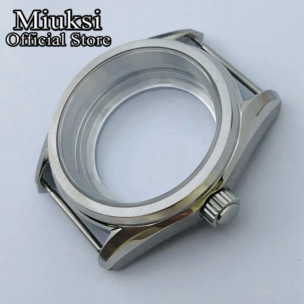 Miuksi 38mm silver black rose gold sterile watch case sapphire glass fit NH35 NH36 NH34 NH38 NH70 NH72 ETA2824 PT5000 movement