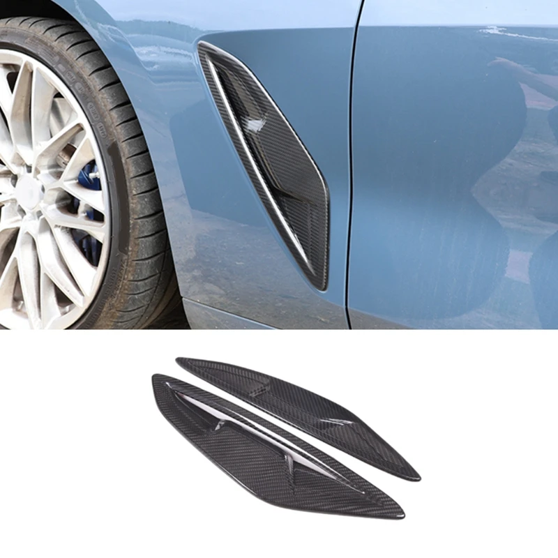 

For BMW 8 Series G14 G15 G16 2019-2022 Dry Carbon Fiber Car Side Fender Side Air Outlet Cover Trim Accessories