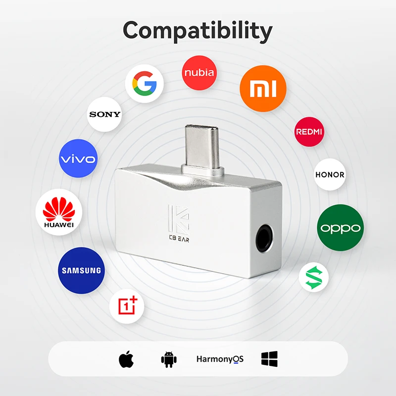

Усилитель для наушников KBEAR Luma TC06 HIFI с USB-C DAC, Type-C на 3.5 мм и 4.4 мм, 384 кГц/32 бит, с настройкой PEQ, встроенным управлением