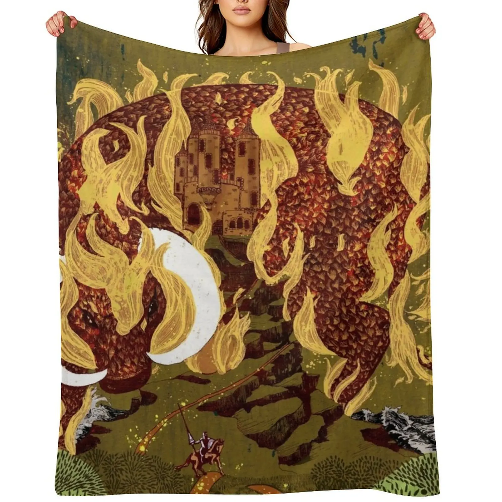 

The Last Unicorn Throw Blanket blankets ands Blankets For Bed Sofa sofa bed Blankets