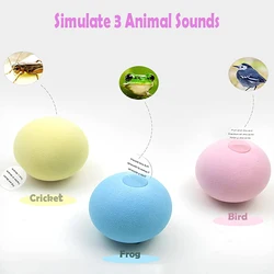 Smart Cat Toys palla interattiva Smart Touch Bird Frog Cricket Sound Balls animali domestici masticare giocare giocattolo Catnip Cat Training Supplies