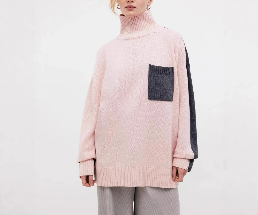 

New Style Women's Loose Turtleneck Knitted Sweaters for Autumn and Winter