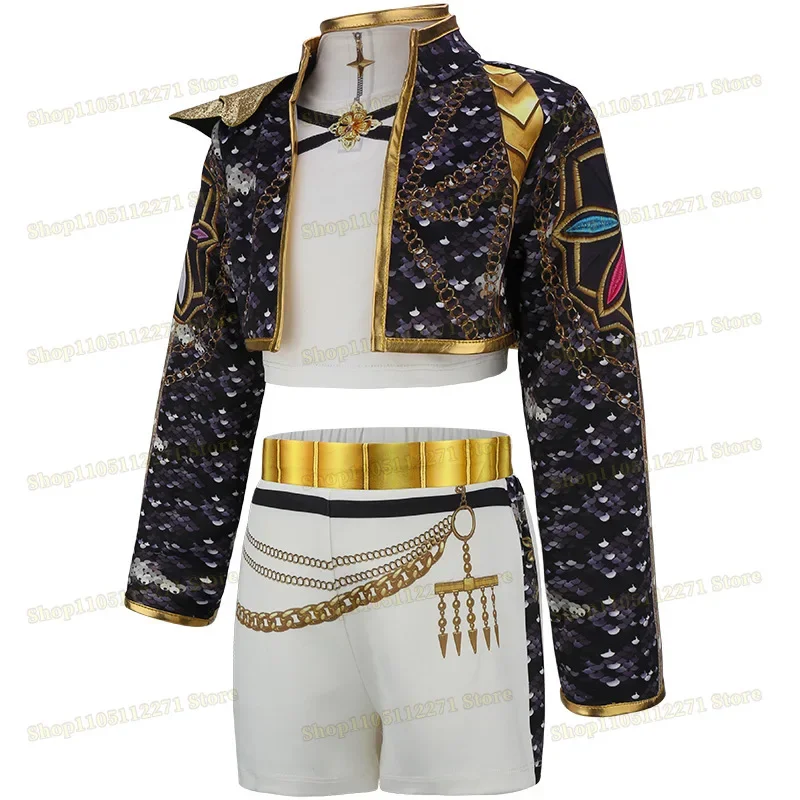 ชุดฮิปฮอปเด็กผู้หญิงใหม่ ชุดแสดงบนเวทีฮาโลวีน ชุดวงเกิร์ลกรุ๊ปเกาหลี ชุดสาวฮอต สำหรับโอกาสพิเศษ เสื้อผ้าเด็ก