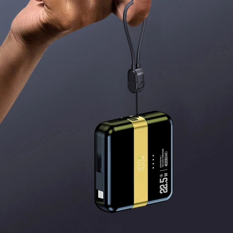 2-in-1 Magnetic Separation Super Fast Charging Self Contained Cable 10000mAh Power Bank Mobile Power