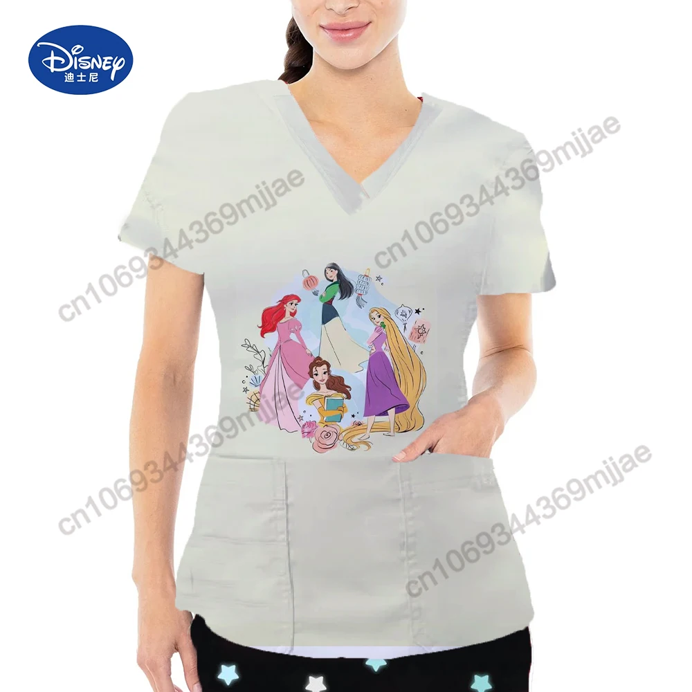 

Disney Pocket V-Neck Clothing Female Womens Tops and Blouses Women Summer 2023 Graphic T Shirts Womens One Pieces Y2k Style Yk2