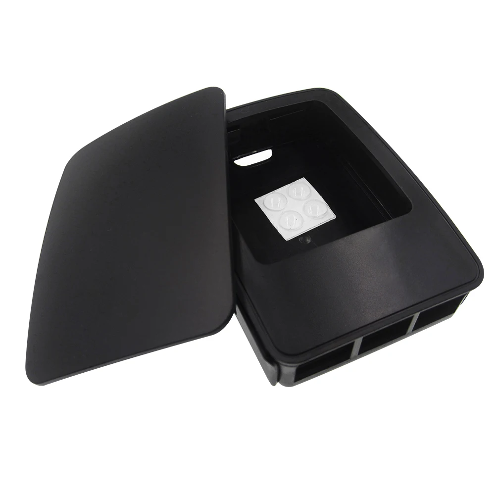 5 مجموعة Raspberry Pi 3 حافظة رسمية سوداء ABS صندوق الضميمة الاحترافي فقط لـ Raspberry Pi 3 Model B حافظة واقية بلاستيكية