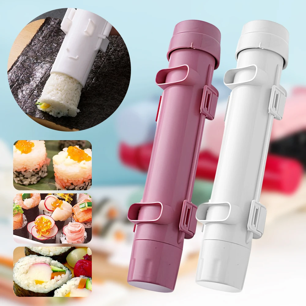 

2PCS Sushi Making Machine Sushi Maker Rollers Tools Sushi Bazooka Japanese Rolled Rice Meat Mold Kitchen Bento Accessories