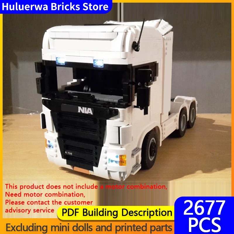 

Speed Racing Car Model MOC Building Bricks R730 Heavy Truck Modular Technology Gifts Holiday Assemble Children Toys Suit